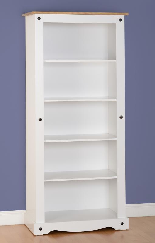 Corona Tall Book Case - White
